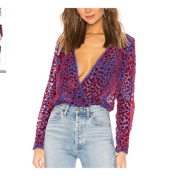 House of Harlow 1960 Tops - House of Harlow 1960 Joli Wrap Animal Print Blouse